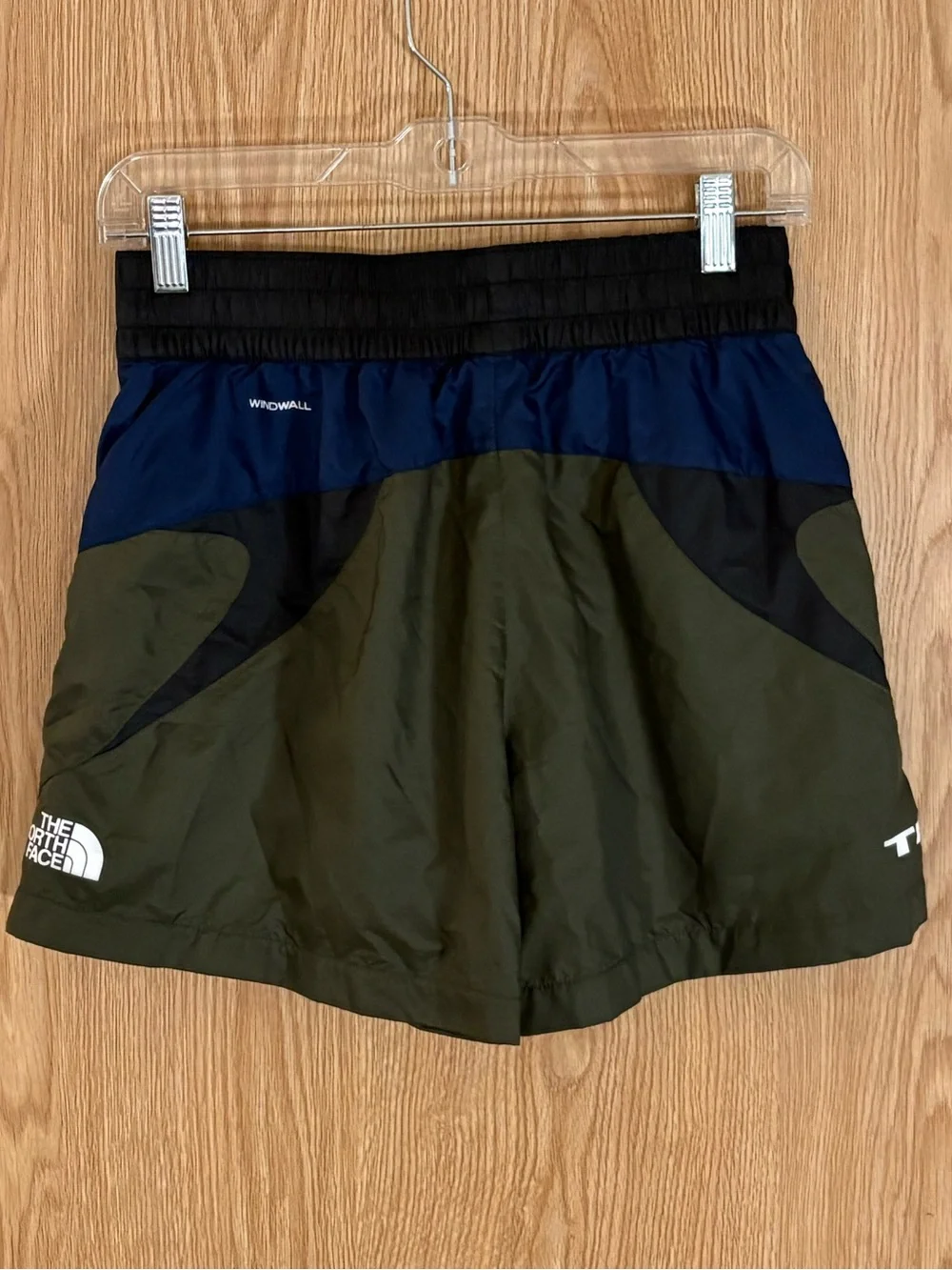 The North Face Windwall TNFX Olive Green and Navy Athletic Shorts